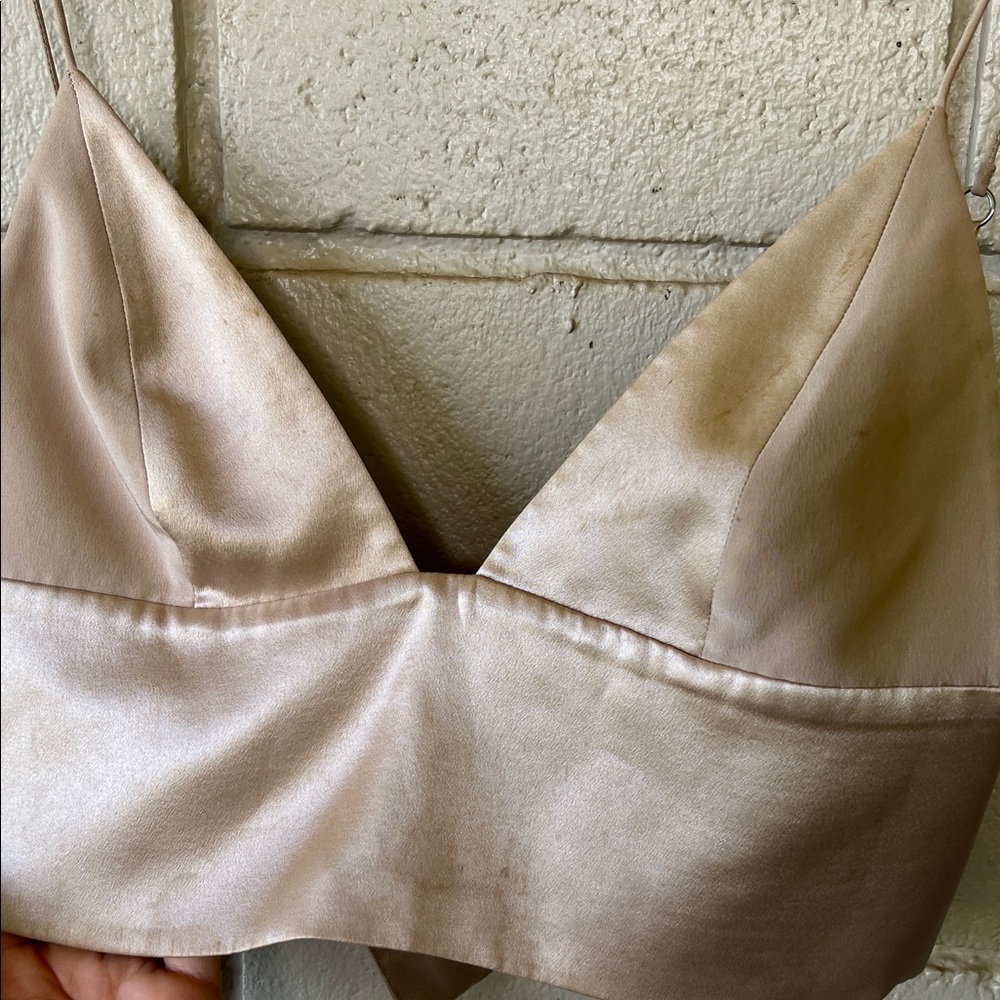Alexander Wang Nude Silk Bralette - Picture 2 of 4